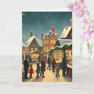 Carte Illustration de Noël Vintage