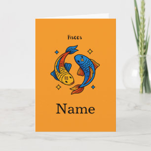 Carte Illustration de poisson de dessin animé du signe z
