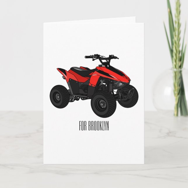 Carte Illustration de Quad bike atv (Devant)