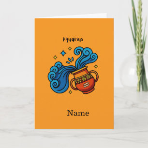Carte Illustration de style cartoon du signe zodiacal Ve