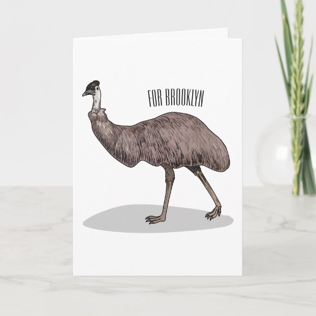Carte Illustration d'Emu bird (Devant)