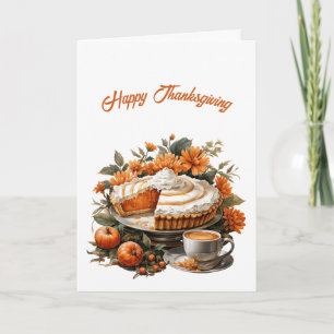 Carte Illustration des Citrouilles de tarte Thanksgiving