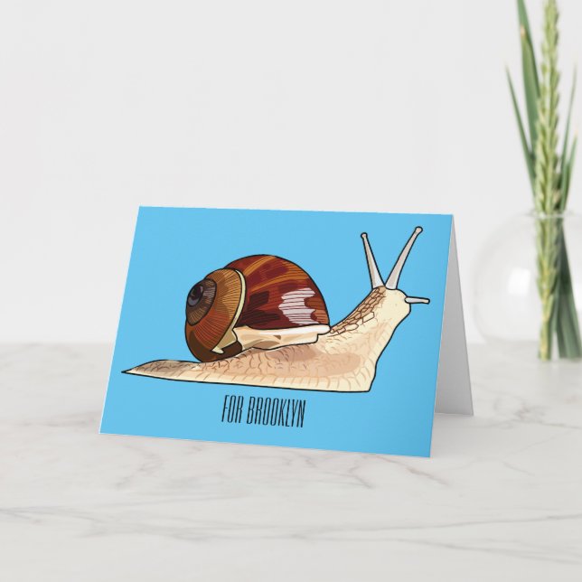 Carte Illustration d'escargot (Devant)