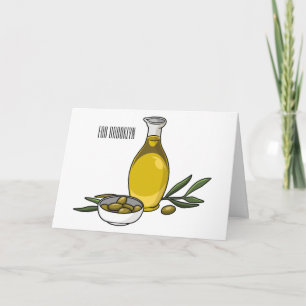 Carte Illustration d'huile d'olive
