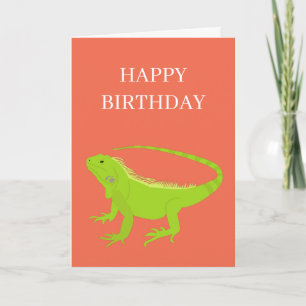 Carte Illustration d'Iguana Lizard