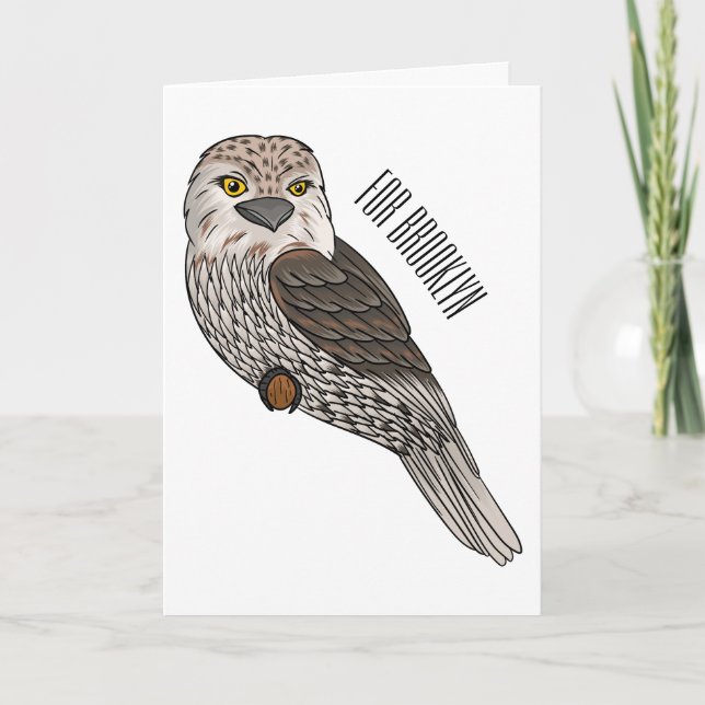 Carte Illustration d'oiseau de Tawny frogmouth (Devant)
