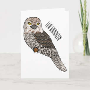 Carte Illustration d'oiseau de Tawny frogmouth