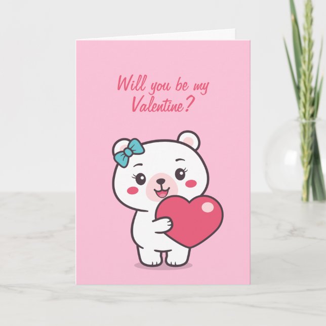 Carte Illustration d'ours en peluche (Devant)