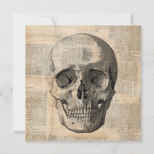 Carte Illustration du crâne antique Nouvelles de l'art V