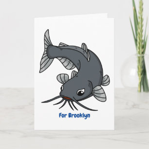 Carte Illustration du poisson-chat mignon