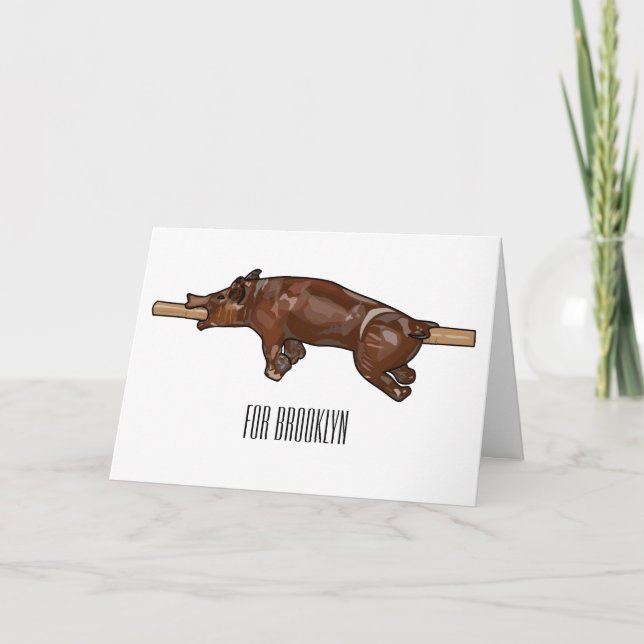 Carte Illustration du rôti de porc / rôti de porc (Devant)