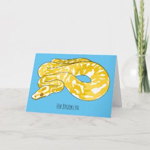 Carte Illustration du serpent python birman