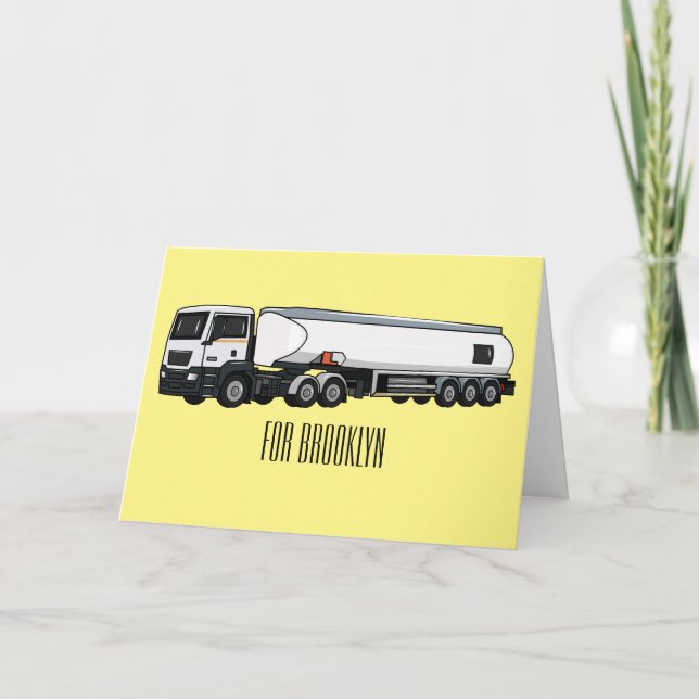 Carte Illustration du transport de carburant par camion- (Devant)