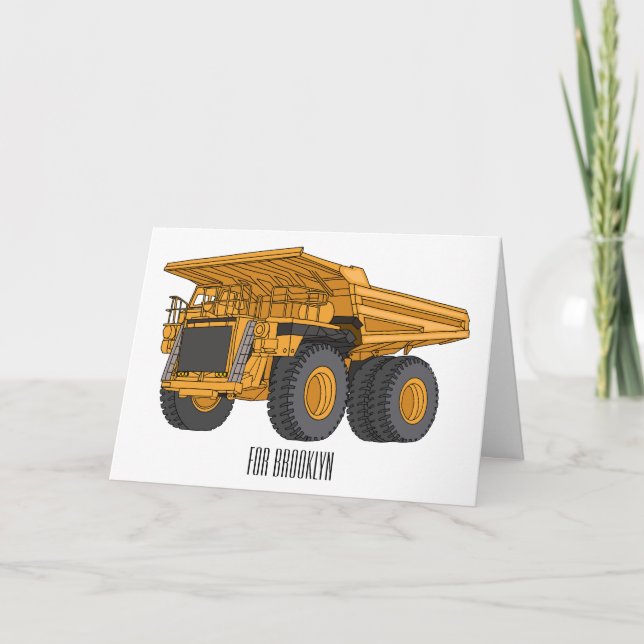 Carte Illustration d'un camion à grande échelle (Devant)