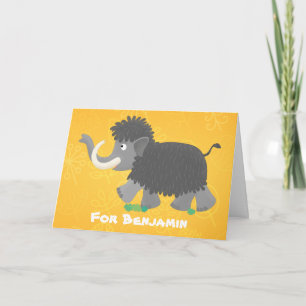 Carte Illustration d'un mammouth laineux mou