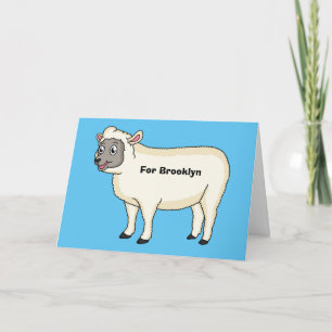 Carte Illustration d'un mouton joyeux