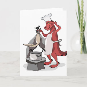 Carte Illustration D'Une Cuisine De Chef Tyrannosaurus R
