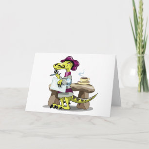 Carte Illustration D'Une Pensée De Poète Raptor Caricatu