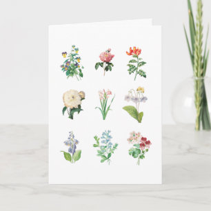 Carte Illustration florale vintage minimaliste Botanique