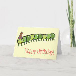 Carte Illustration heureuse de Caterpillar