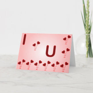 Carte Illustration Je t'aime romantique avec des cœurs r