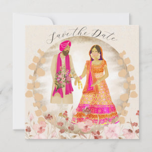 Carte Illustration mariage d'or
