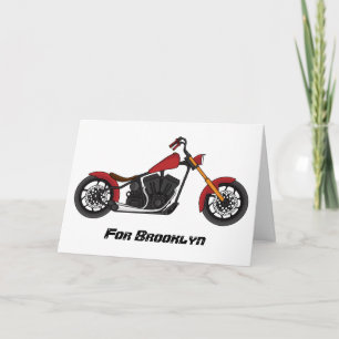 Carte Illustration motocyclette de style hélicoïdal