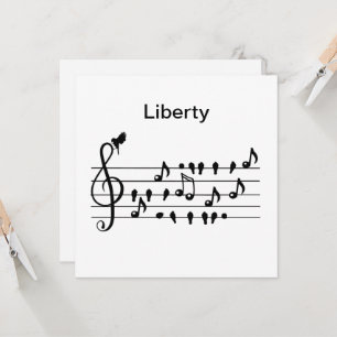 Carte Illustration personnalisée de clef de sol avec ois