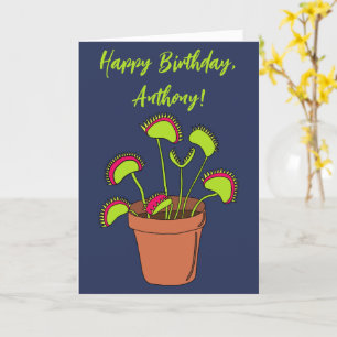 Carte Illustration personnalisée de plante piège à mouch
