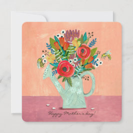 Carte Illustration rose Boho Flowers