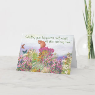 Carte Illustration Tabby dans Congrats Personnalisés du