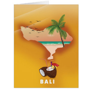 Carte illustrée de Bali
