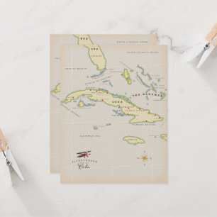 Carte illustrée de Cuba