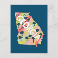 Carte illustrée de Géorgie