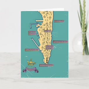 Carte Illustrée De Gibraltar