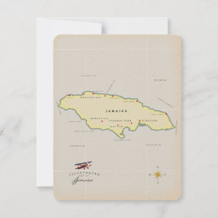 Carte illustrée de la Jamaïque.