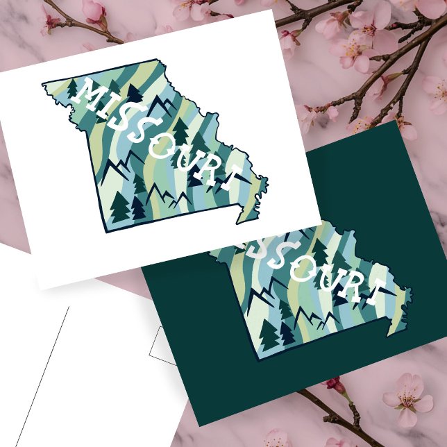 Carte illustrée de l'État du Missouri (Missouri State Illustrated Map Postcard
)