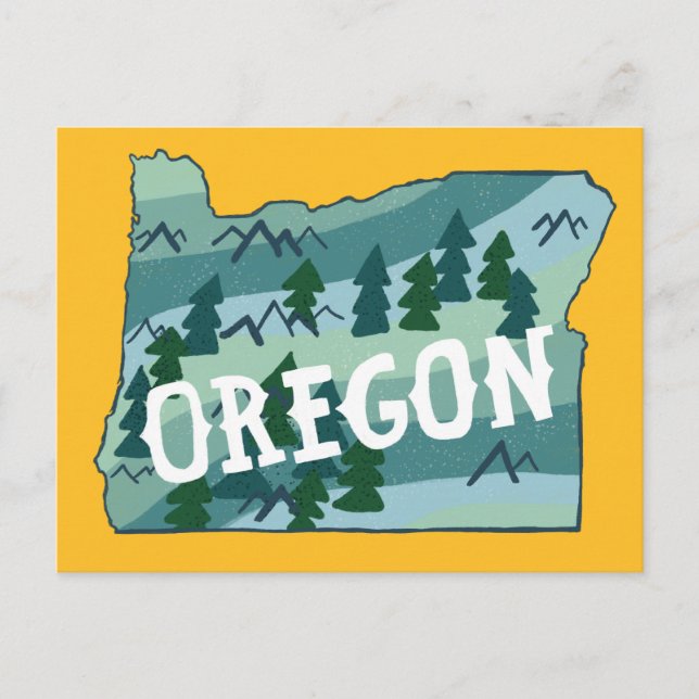 Carte illustrée de l'Oregon (Devant)
