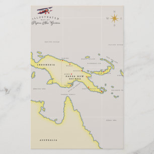 Carte illustrée de Papouasie-Nouvelle-Guinée