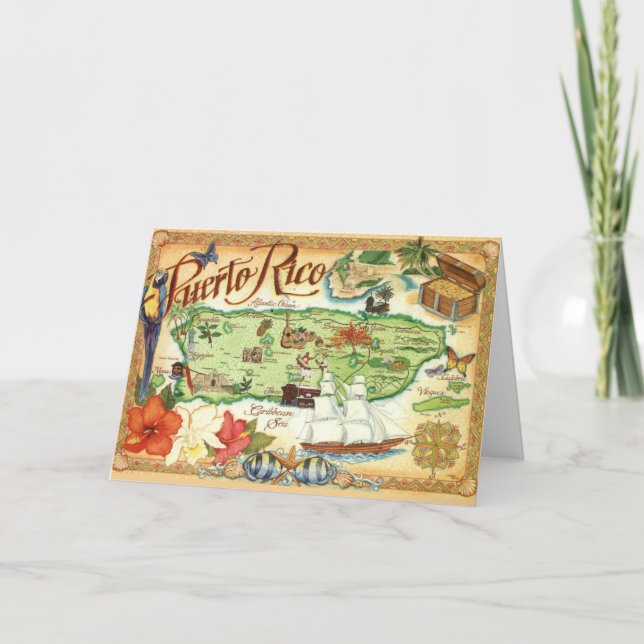 Carte illustrée de Porto Rico  (Devant)