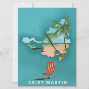 Carte illustrée de Saint-Martin.
