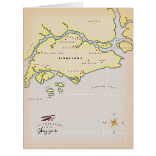 Carte illustrée de Singapour