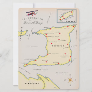 Carte illustrée de Trinidad & Tobago
