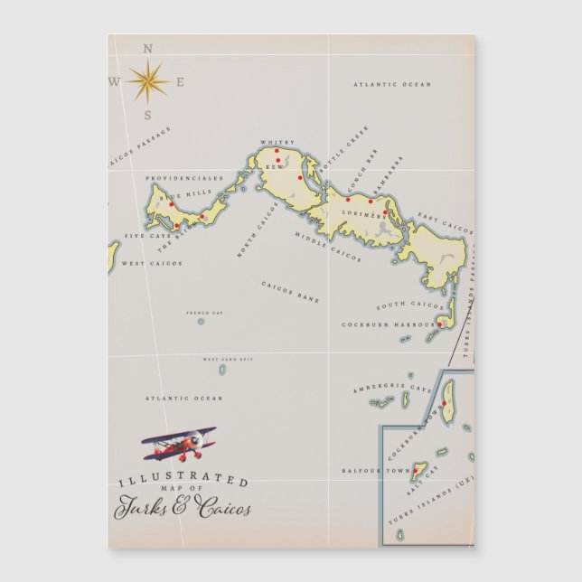 Carte illustrée de Turks and Caicos (Devant)