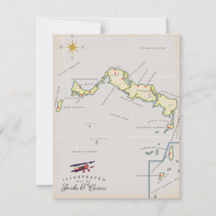 Carte illustrée de Turks and Caicos