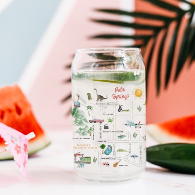 Carte illustrée des sources de palmiers | Bachelor (Créateur téléchargé)