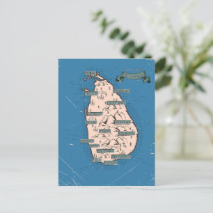 Carte Illustrée Des Voyages Du Sri Lanka