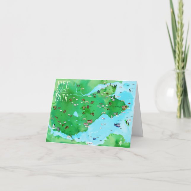 Carte illustrée Fife Coastal Path Scotland (Devant)