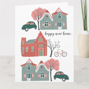 Carte illustrée Happy New Home