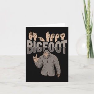 Carte Ily Bigfoot Asl geste de la main Sourds Perte audi